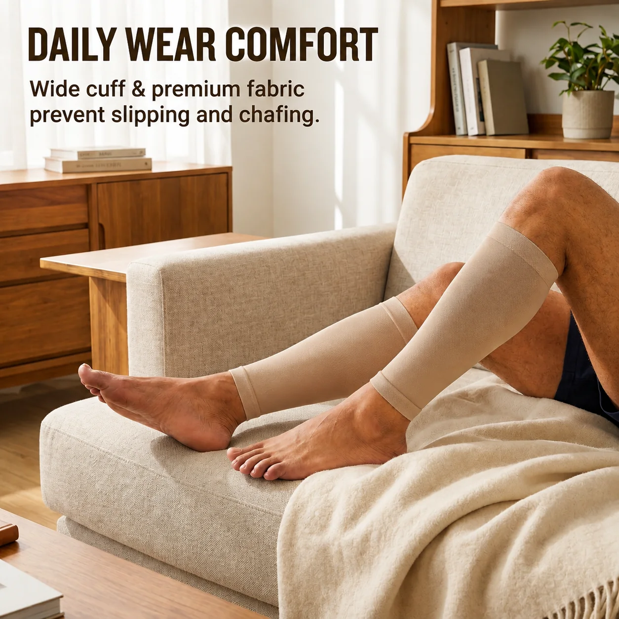 Sports compression calf sleeves for daily comfort